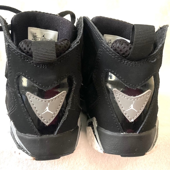 Black JORDAN TRUE FLIGHT PRESCHOOL BASKETBALL SNEAKERS SHOES Size 13C - Picture 8 of 14
